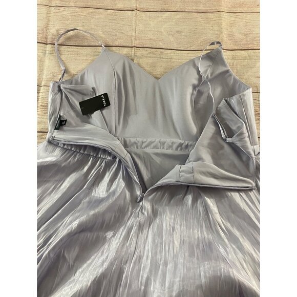 NWT Torrid WOmen's Lavender Satin Fit And Flare Dress - 22 - Picture 13 of 14